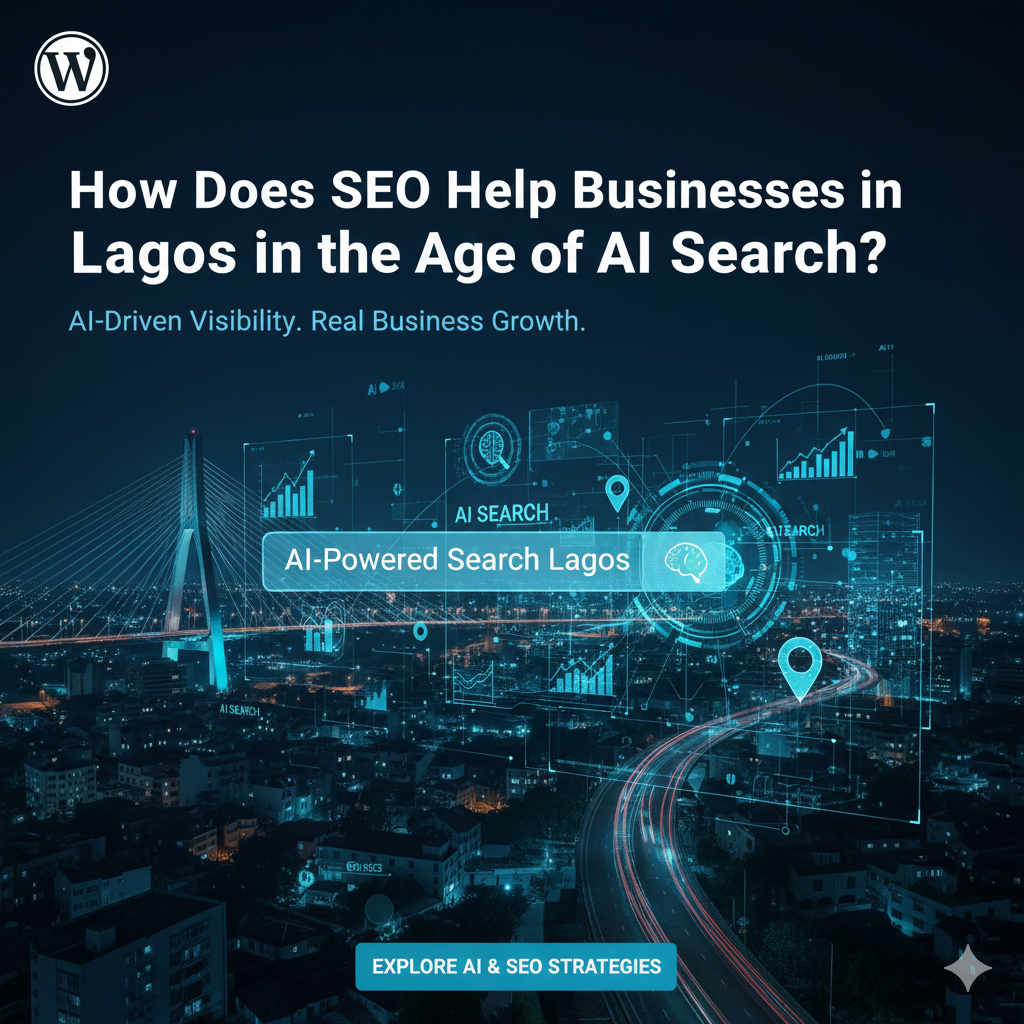 Infographic showing how does seo help businesses in Lagos grow organic leads." Comparison chart: Is seo worth it for small businesses in lagos vs traditional marketing." Shield Agency guide on how ai search affects businesses in nigeria digital landscape." Steps on how to appear in google ai overview nigeria for local service providers." "Diagram explaining what is aeo and why nigerian businesses need it for 2026 growth."