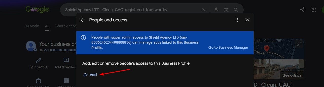 Step 4: Go to People and Access